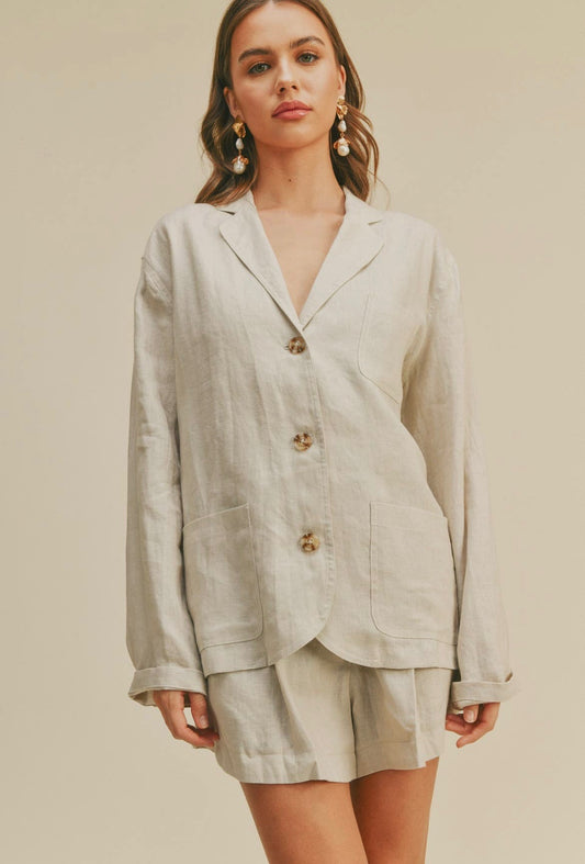 Charlotte Linen Blazer