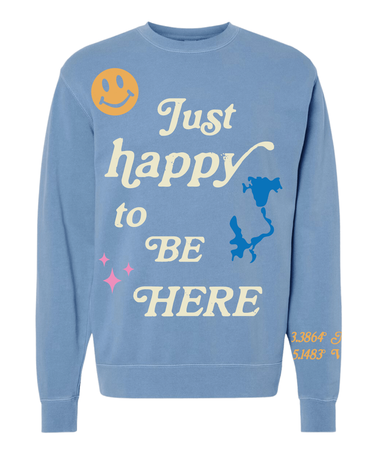 Just Happy To Be Here Crewneck